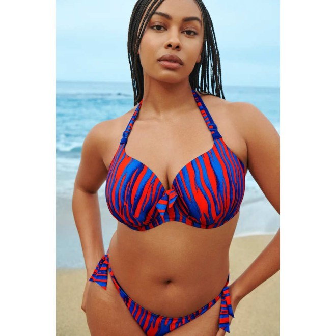 BIKINI BRA ΜΕ ΕΠΕΝΔΥΣΗ ΣΕ ΣΧΗΜΑ ΚΑΡΔΙΑΣ C-G CUP SKUDAI WILD STRIPES PRIMA DONNA 